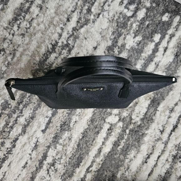 Kate Spade black shimmery tote with zipper, NWOT - Picture 6 of 11